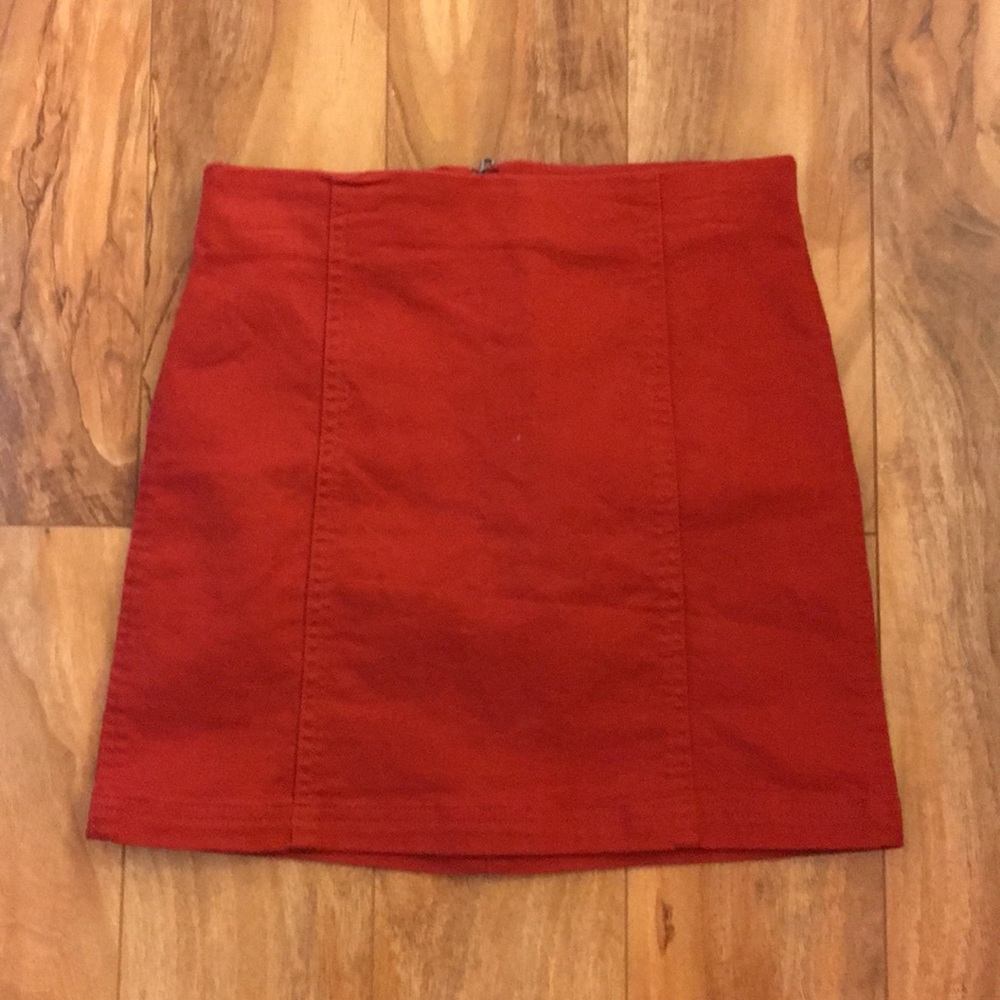 Burnt orange mini skirt